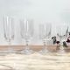 Set of 4 Crystal Water Glasses of Arques model Louvre