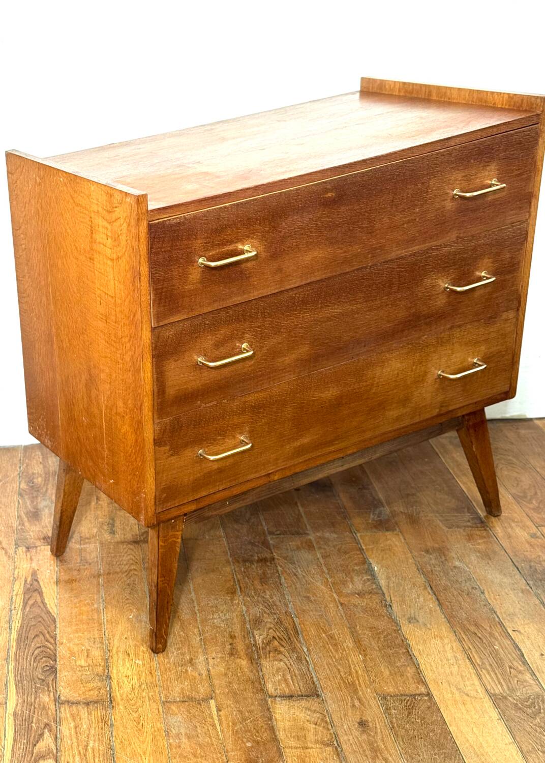 Vintage chest of drawers with compass feet