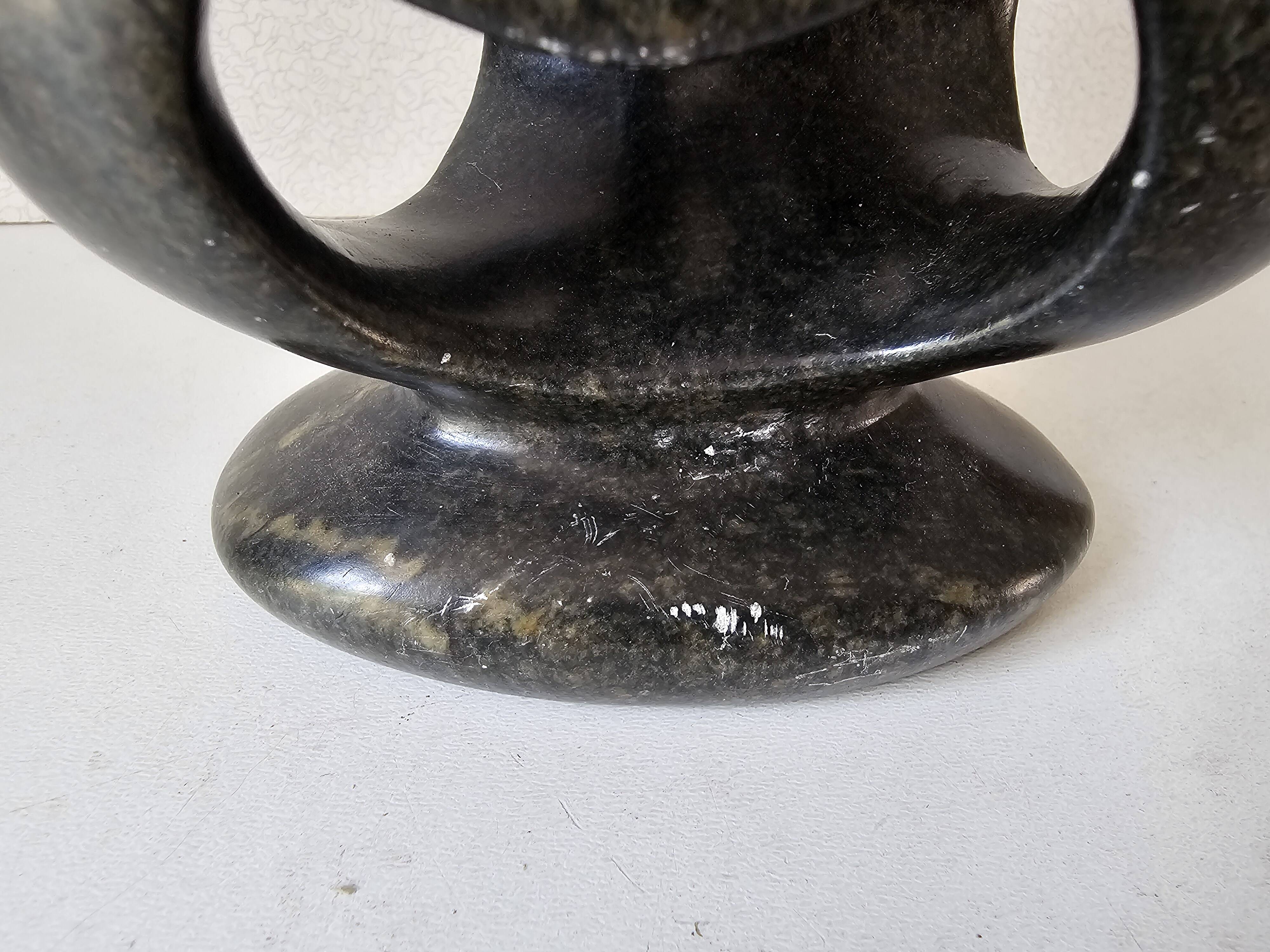 Soapstone Sculpture - Family Parents/Children Modern Design