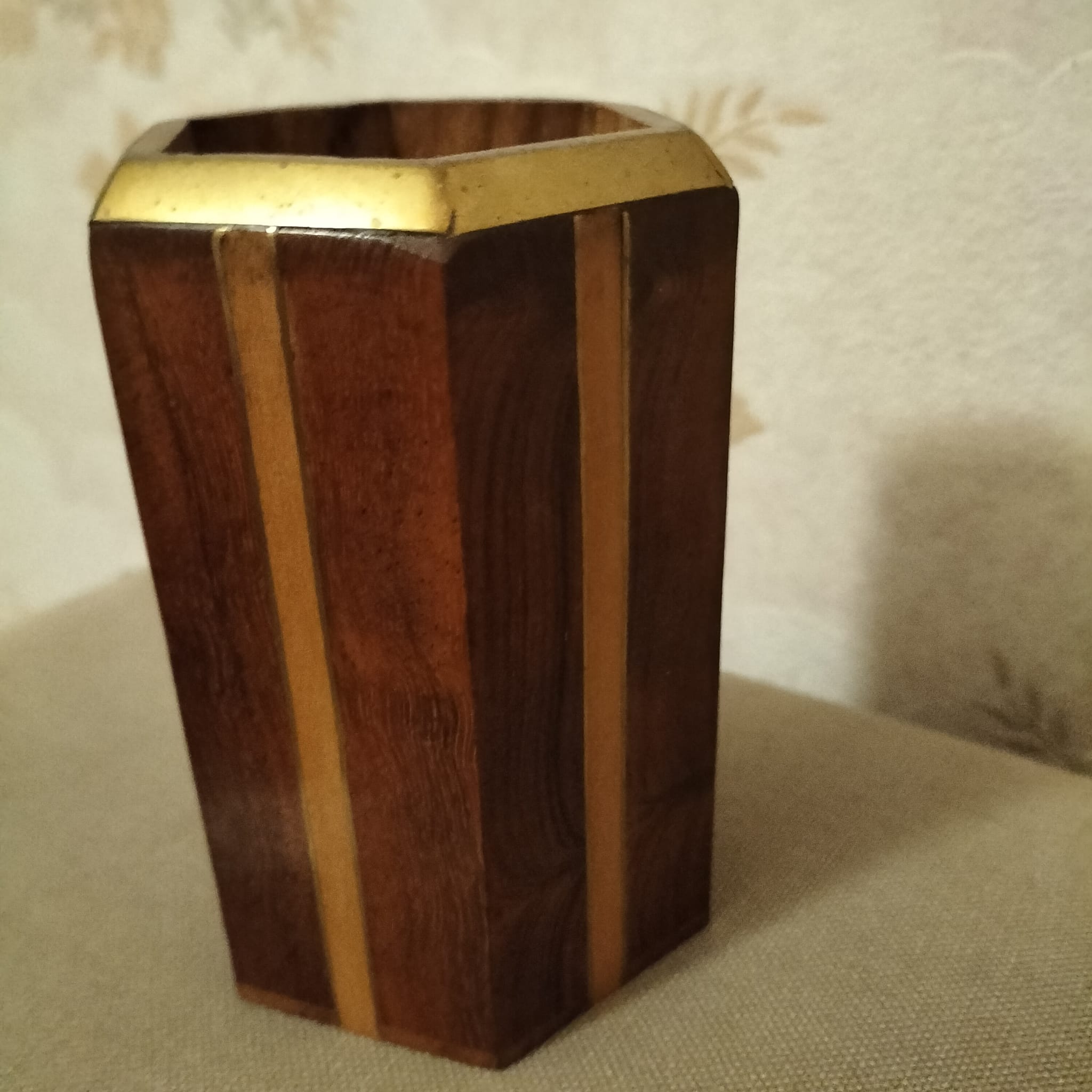 Old pencil pot, marquetry collection