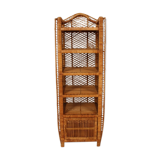 Braided rattan flooring from the 1960s