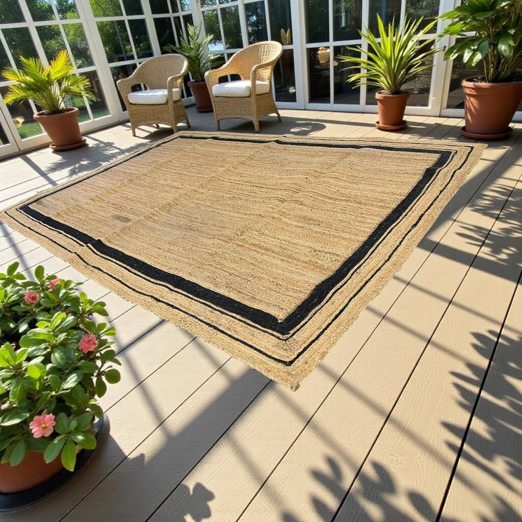 XL bohemian jute rug / rug
