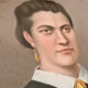 Pastel portrait of woman