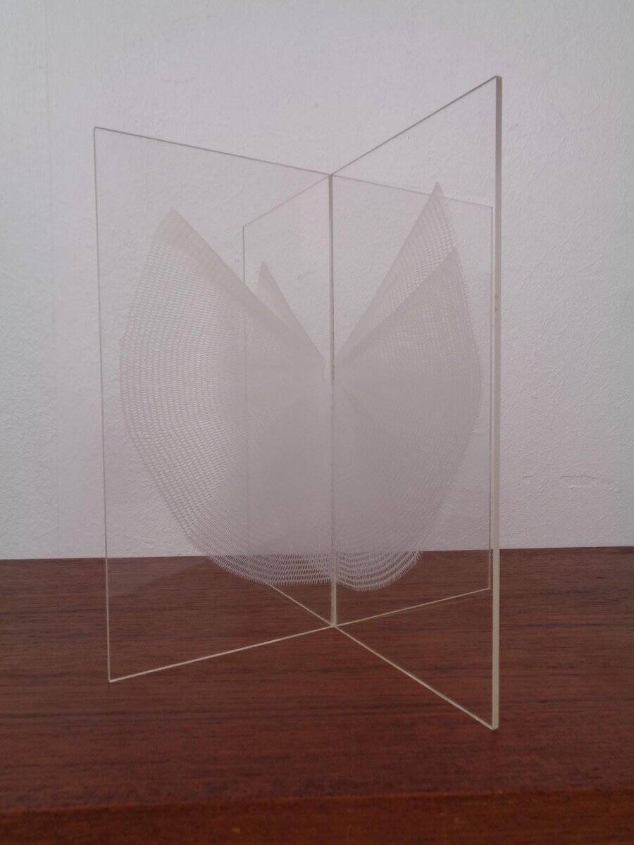 German Wing Object Sculpture in Acrylic Glass by Heinz Mack, 1980