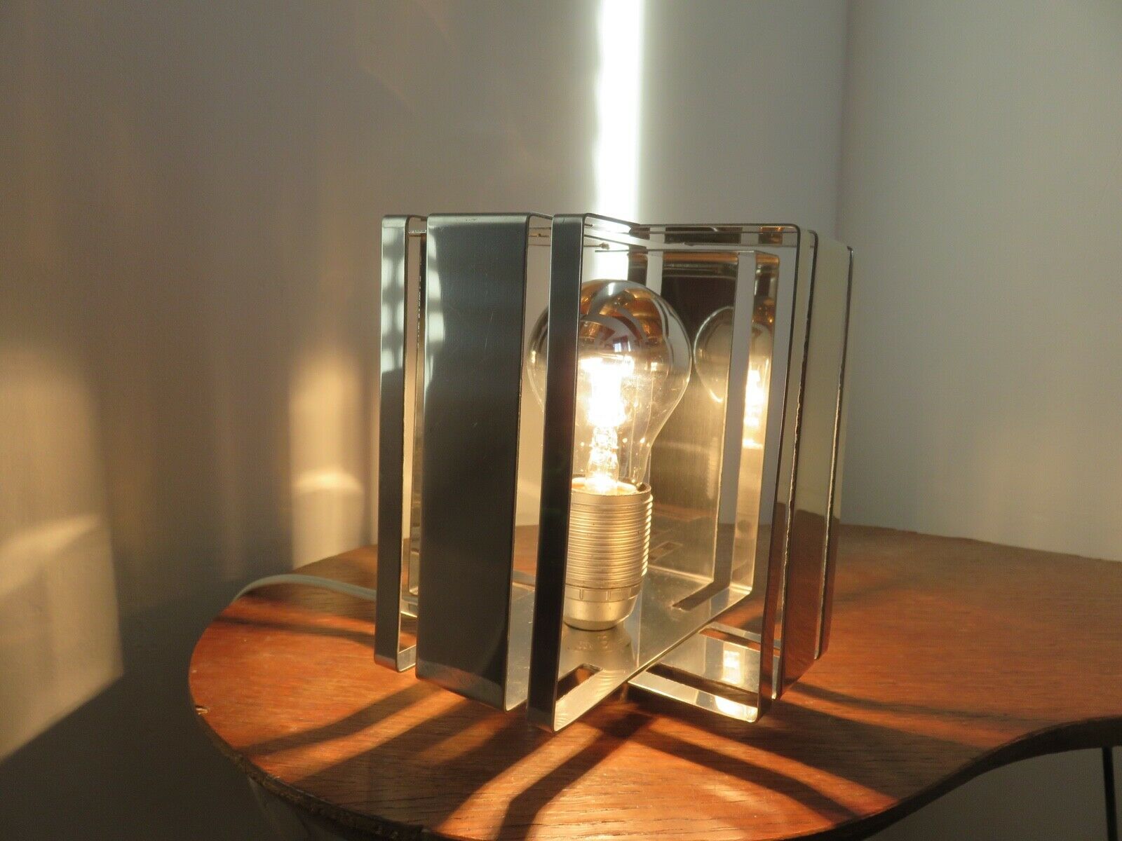 Chrome metal table lamp 70s