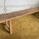 Duo of oak farm benches