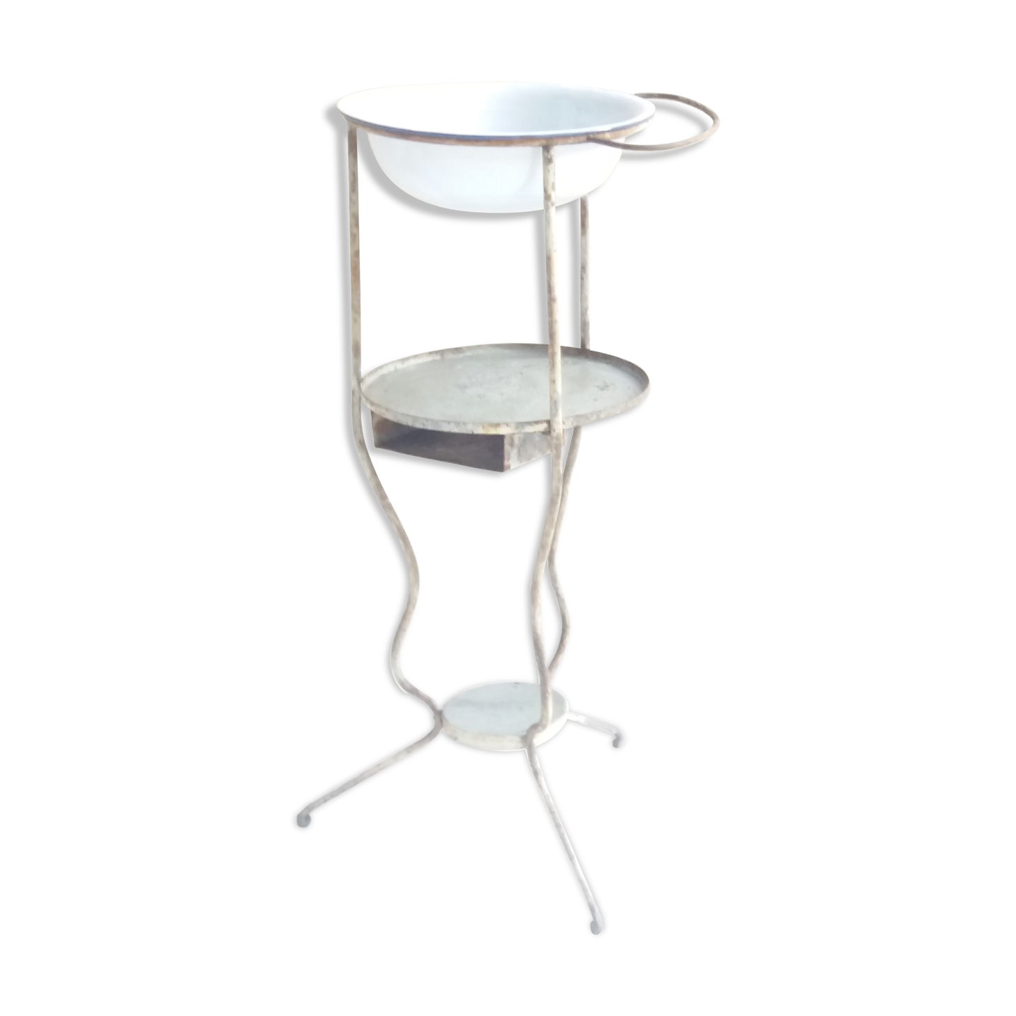 Old metal toilet table