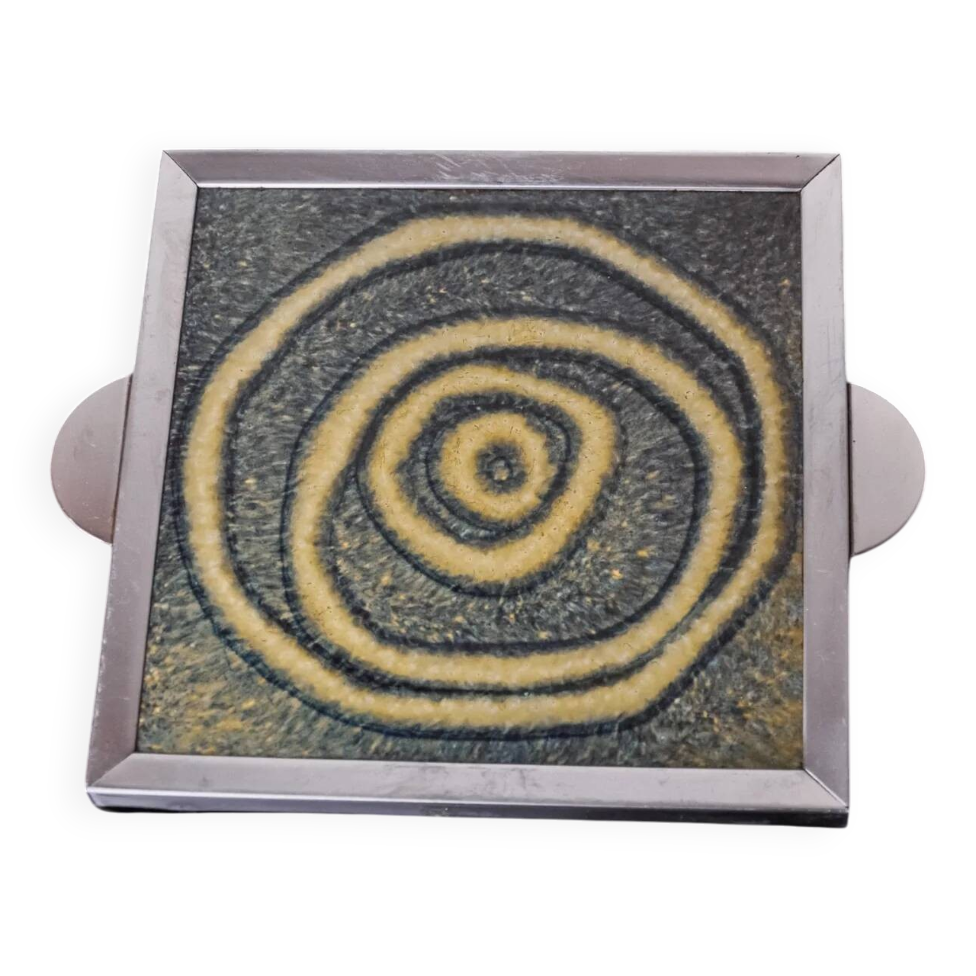 Space age spiral ceramic trivet, Spain, 1970s