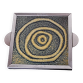 Trivet en céramique spirale de l'âge spatial, Espagne, années 1970