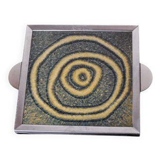 Space age spiral ceramic trivet, Spain, 1970s