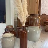 Stoneware bottle with porcelain stopper