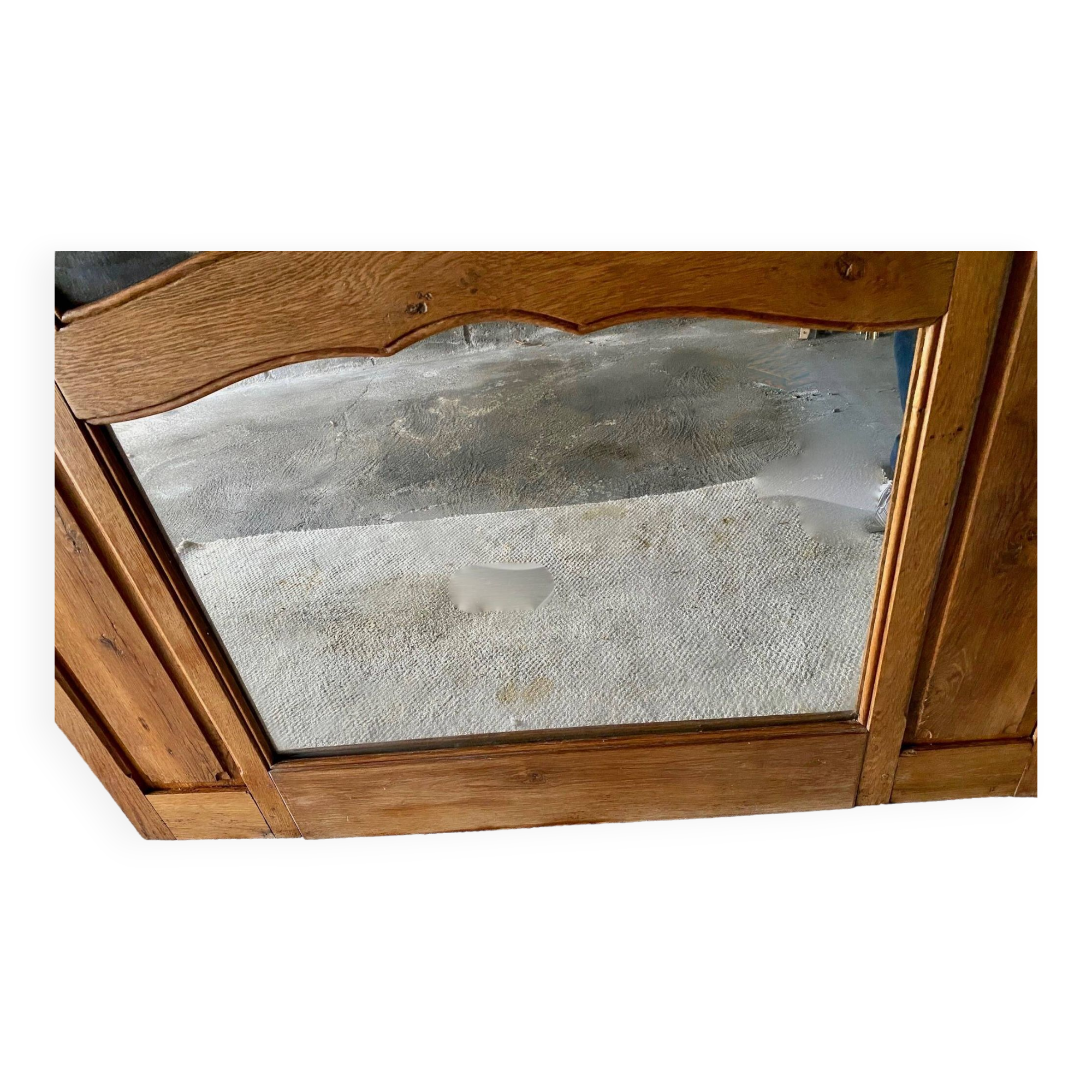 19th century oak trumeau.