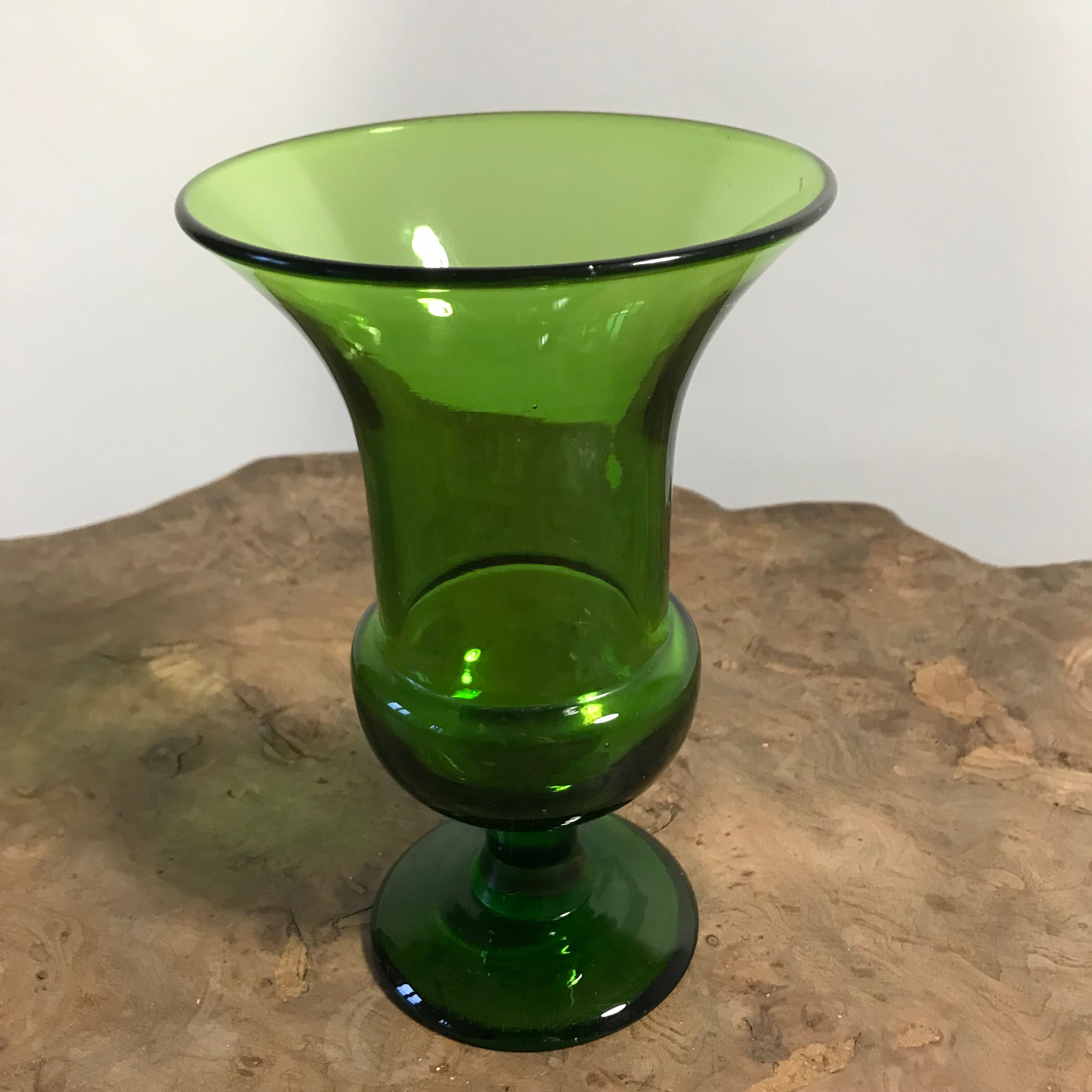 Medici vase in vintage green glass