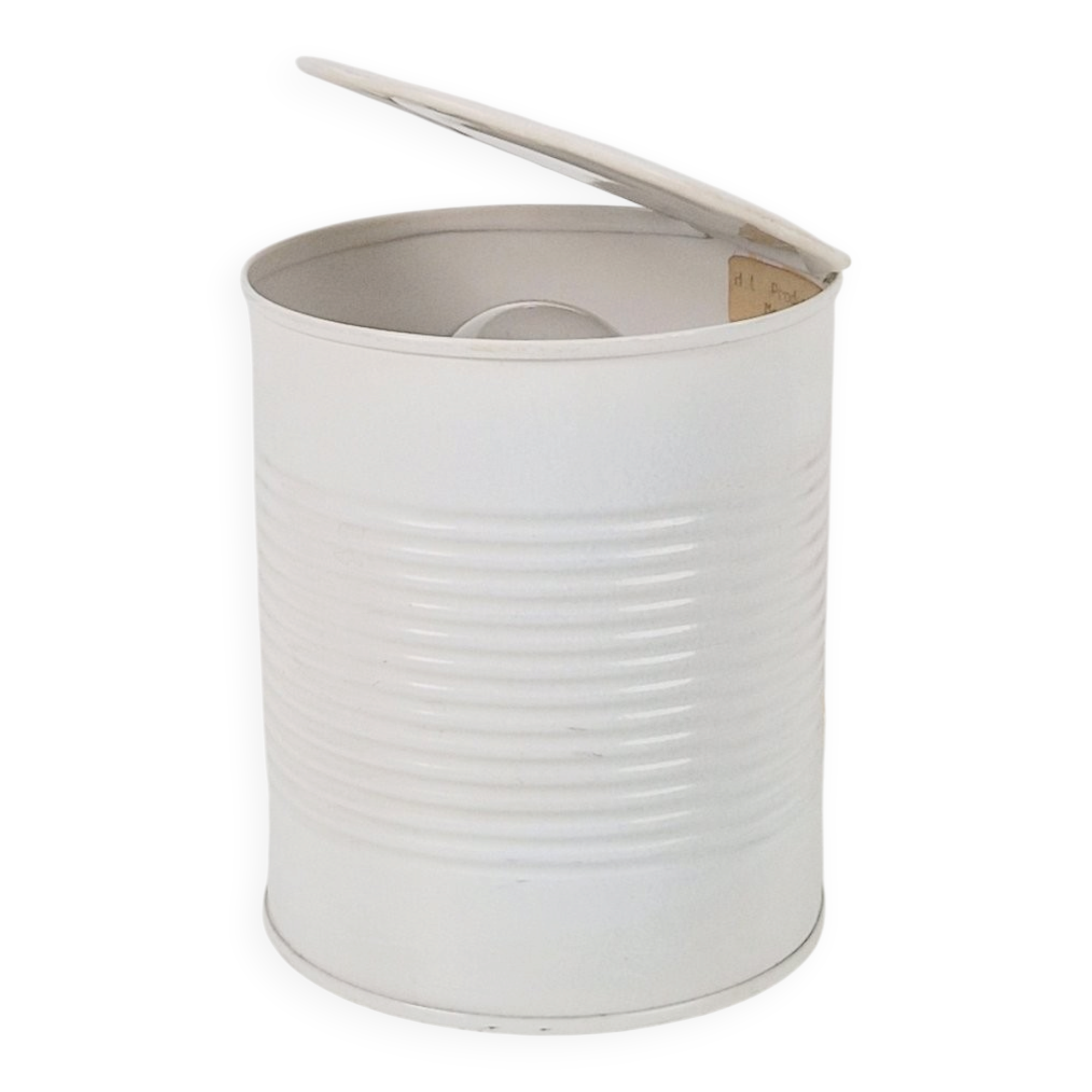 Pop Art White Metal Can Table Lamp by Vrieland, 1970s
