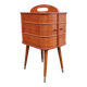 Mid Century Sewing Box With . Asystent Teak 1960/70s