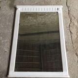 Mid-20th century white wooden fireplace trumeau