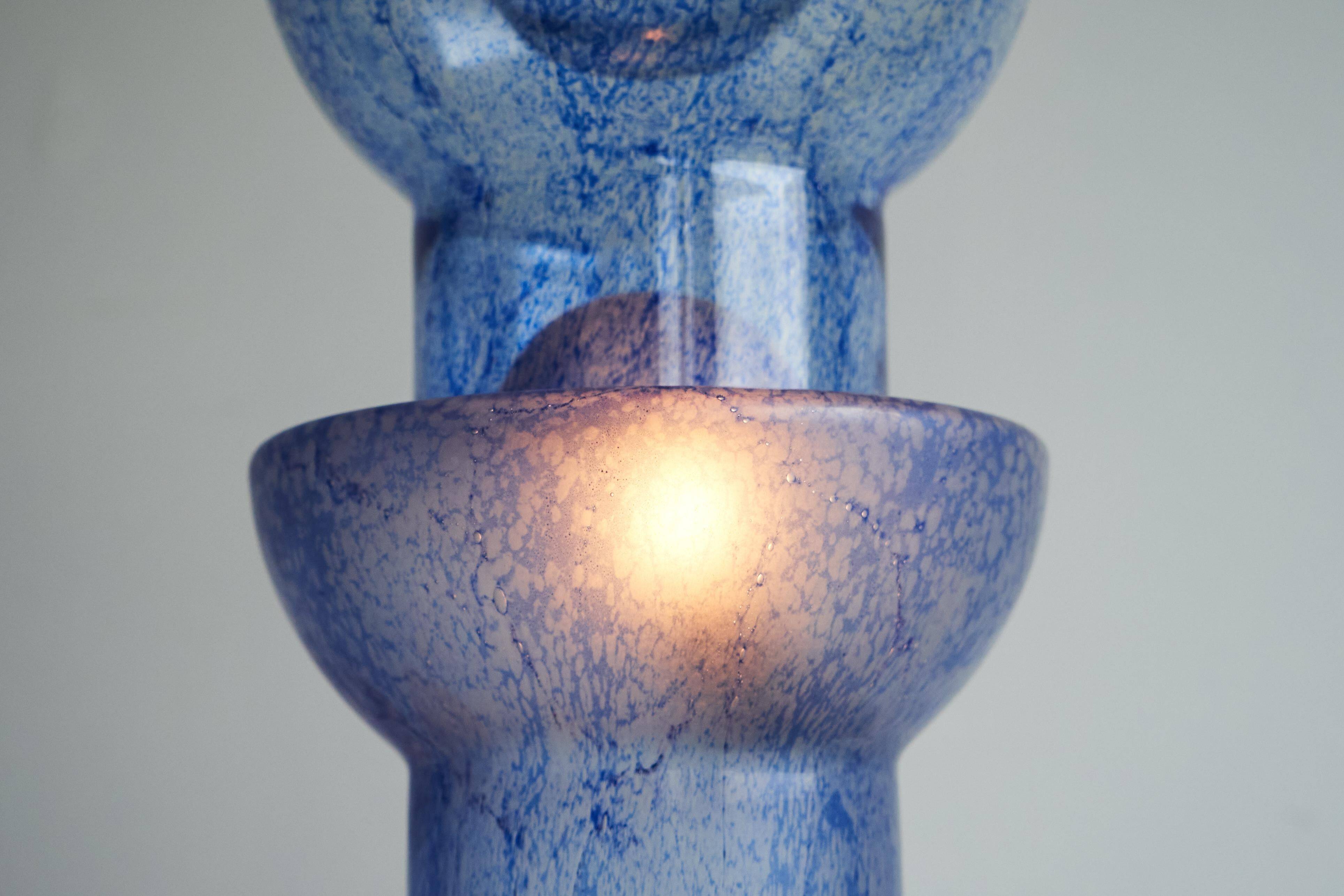 Murano Pulegoso glass table lamp sculpture from the 1970s.