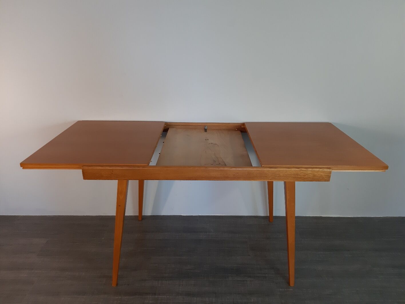Extended table in Jiràk Beech by Tatra,  Czechoslovakia 1960