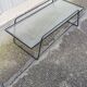 Table basse vintage fer forgé et verre