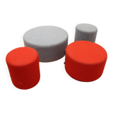 Set of 4 Giro poufs, Narbutas