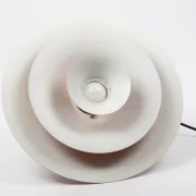 Danish vintage Radius pendant lamp by Erik Balslev, Fog og Morup, 1977