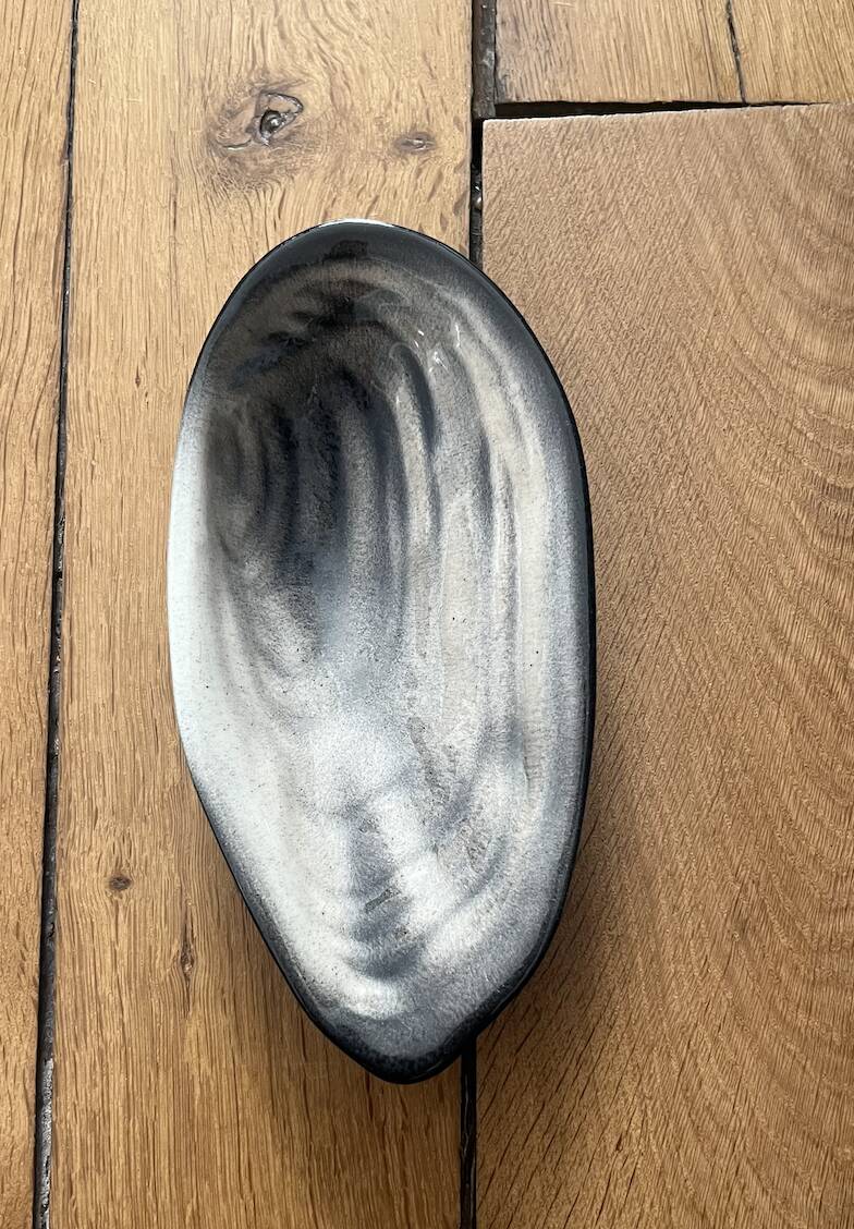Ceramic seashell bowl by Pol Chambost
