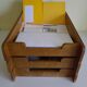 Old mail sorter, 3 sliding bannettes, entirely made of wood