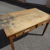 Country farmhouse table with 2 drawers