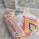 Handmade Berber Kilim pouf, floor cushion.