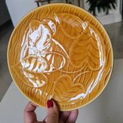 7 Sarreguemines water lily plates