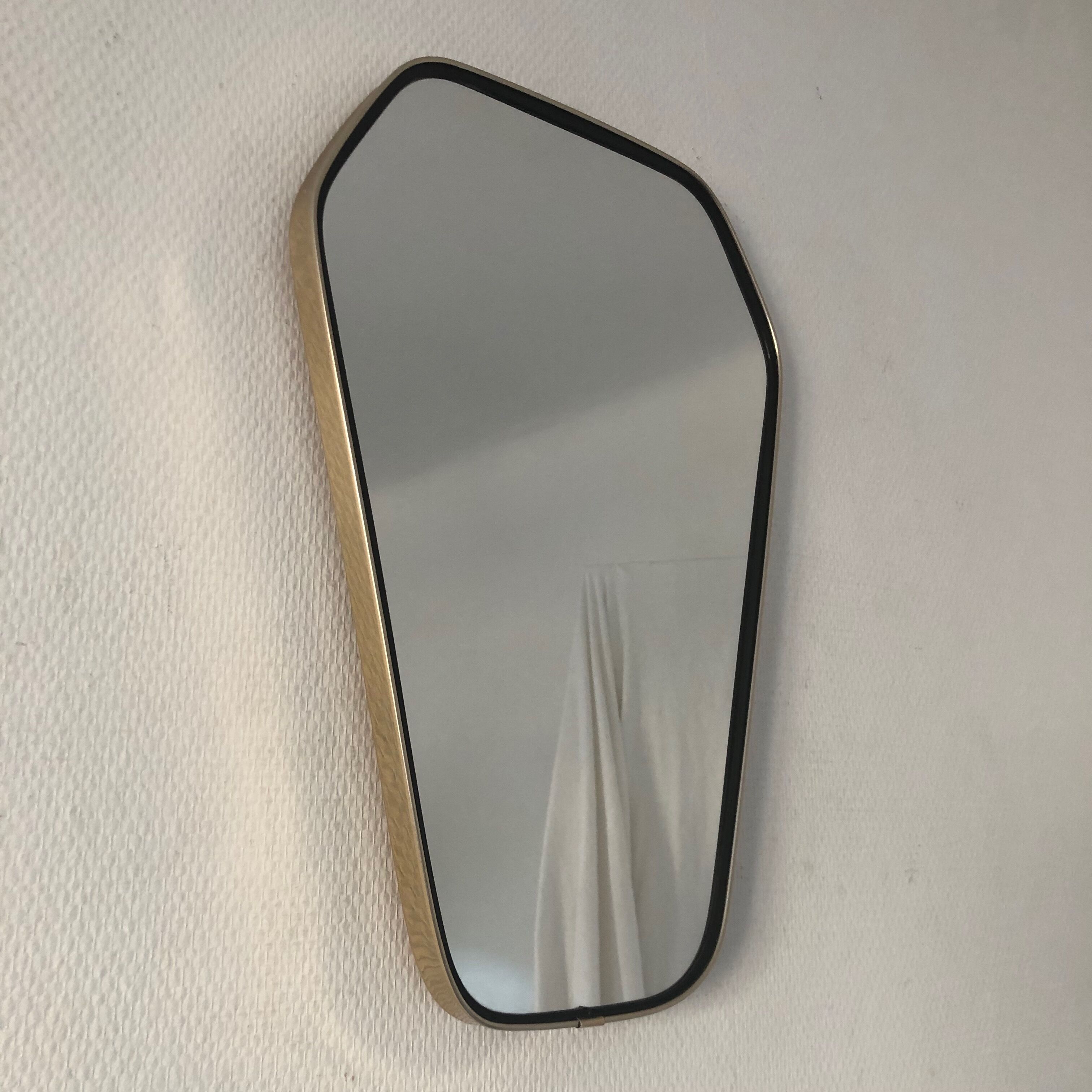 Mirror hexagonal vintage 1960 49x33cm