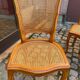 6 Louis XV style caned chairs in solid wood