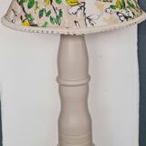 Table lamp foot wood made by cabinetmaker color pepper abbat day fabrics creator apple appie