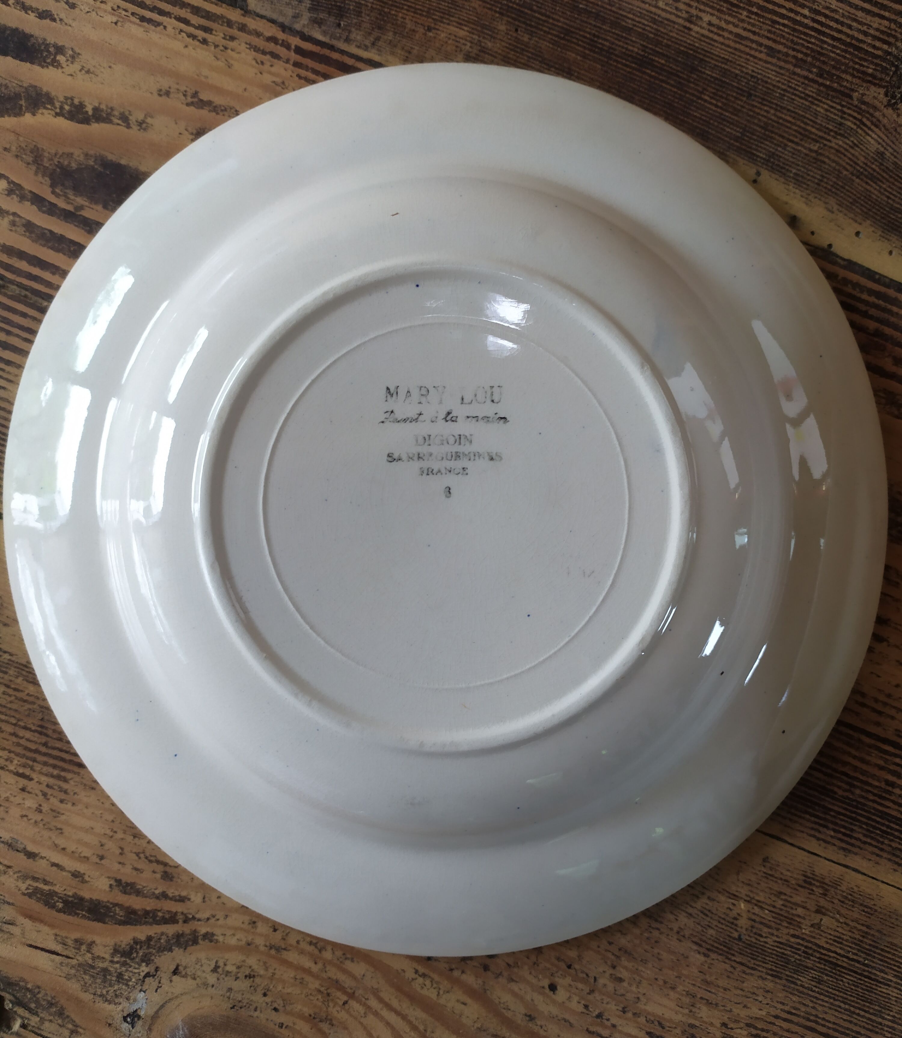 8 hollow plates Digoin Sarreguemines model Mary Lou