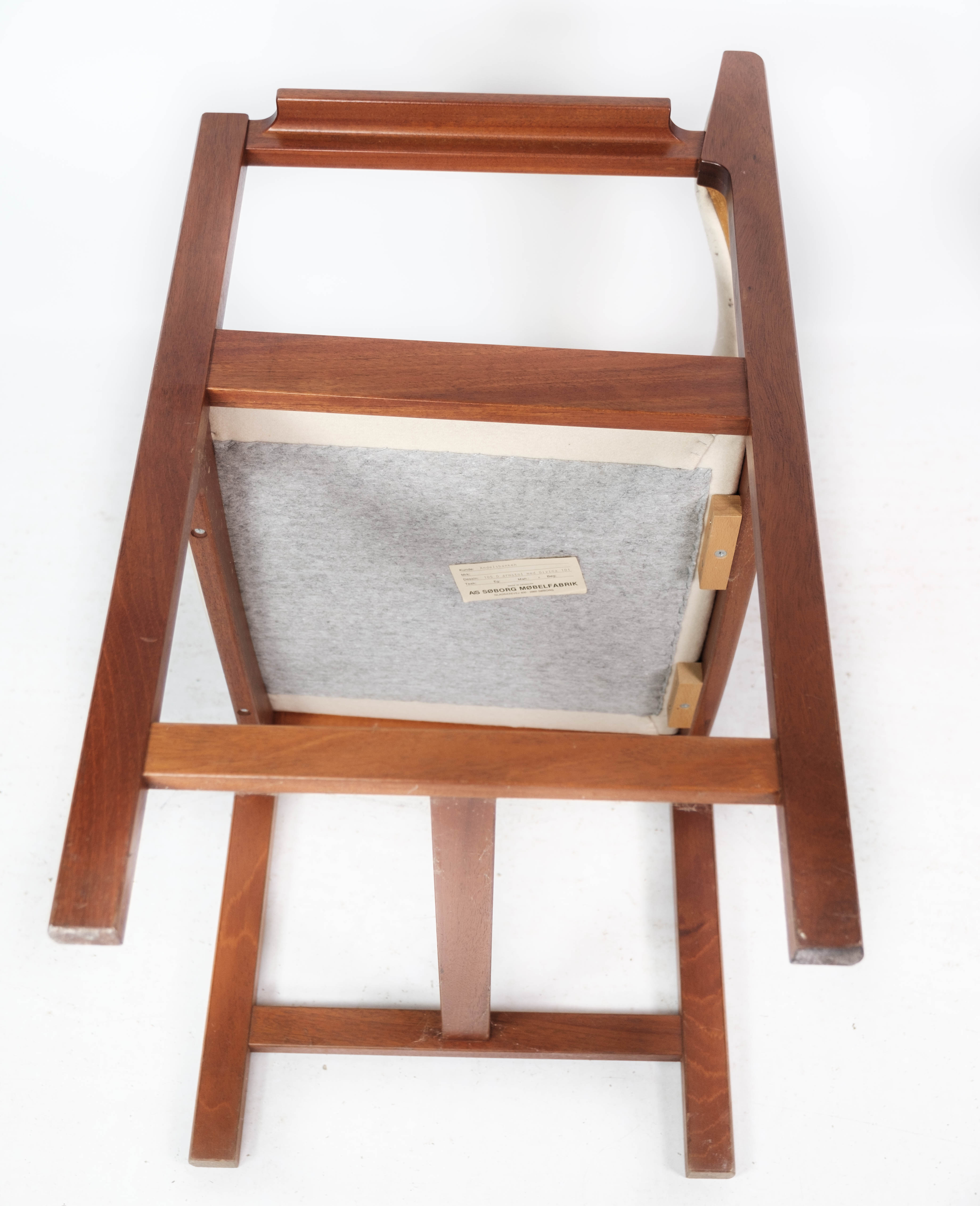 Armchair in mahogany of Danish design  by Søborg Furniture, 1960s