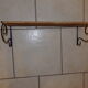 Vintage metal and rattan shelves