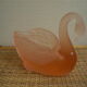 Empty pockets, vintage pink glass swan pot cover
