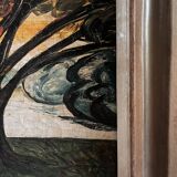 Mid-20th century painting "Tree at Sunset"