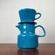 German Mid-Century Modern Space Age Ceramic Puppet-size Coffee Filter and Pot Set from Melitta, 1960s, Set of 2
