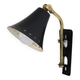 Scandinavian wall lamp in brass and lethal 1960