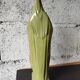 Ancient statue of Saint Thérèse of Lisieux – patinated olive green plaster