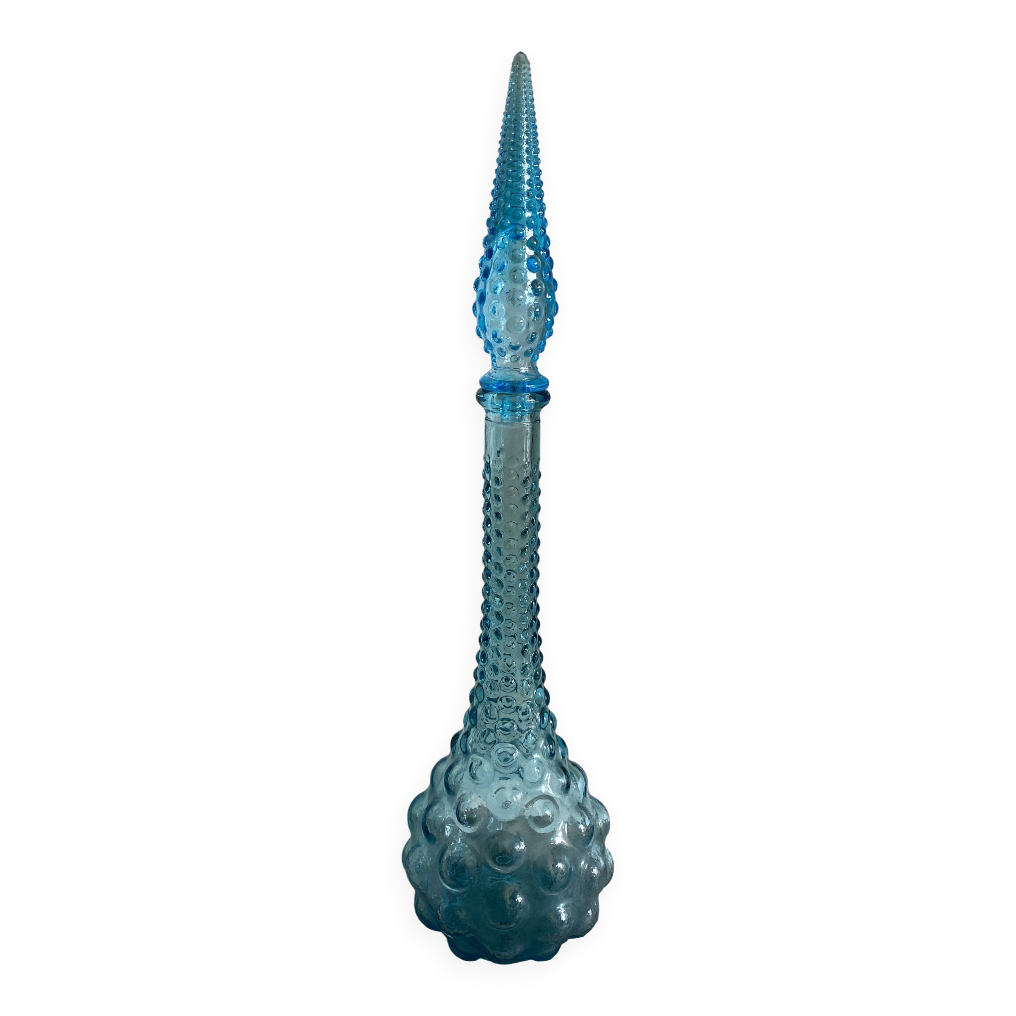 Carafe italienne vintage en verre d'Empoli