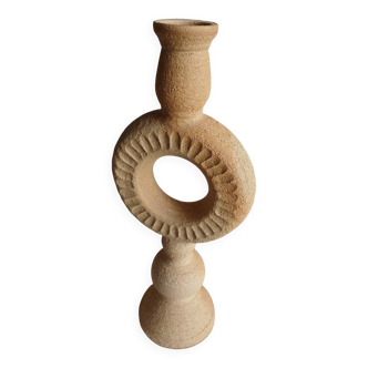 Chandelier in raw red stoneware