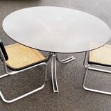 Table en verre vintage