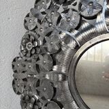 Vintage Mexican metal large mirror