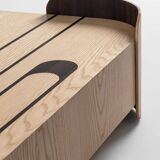 Coffee table in ash and green ebony