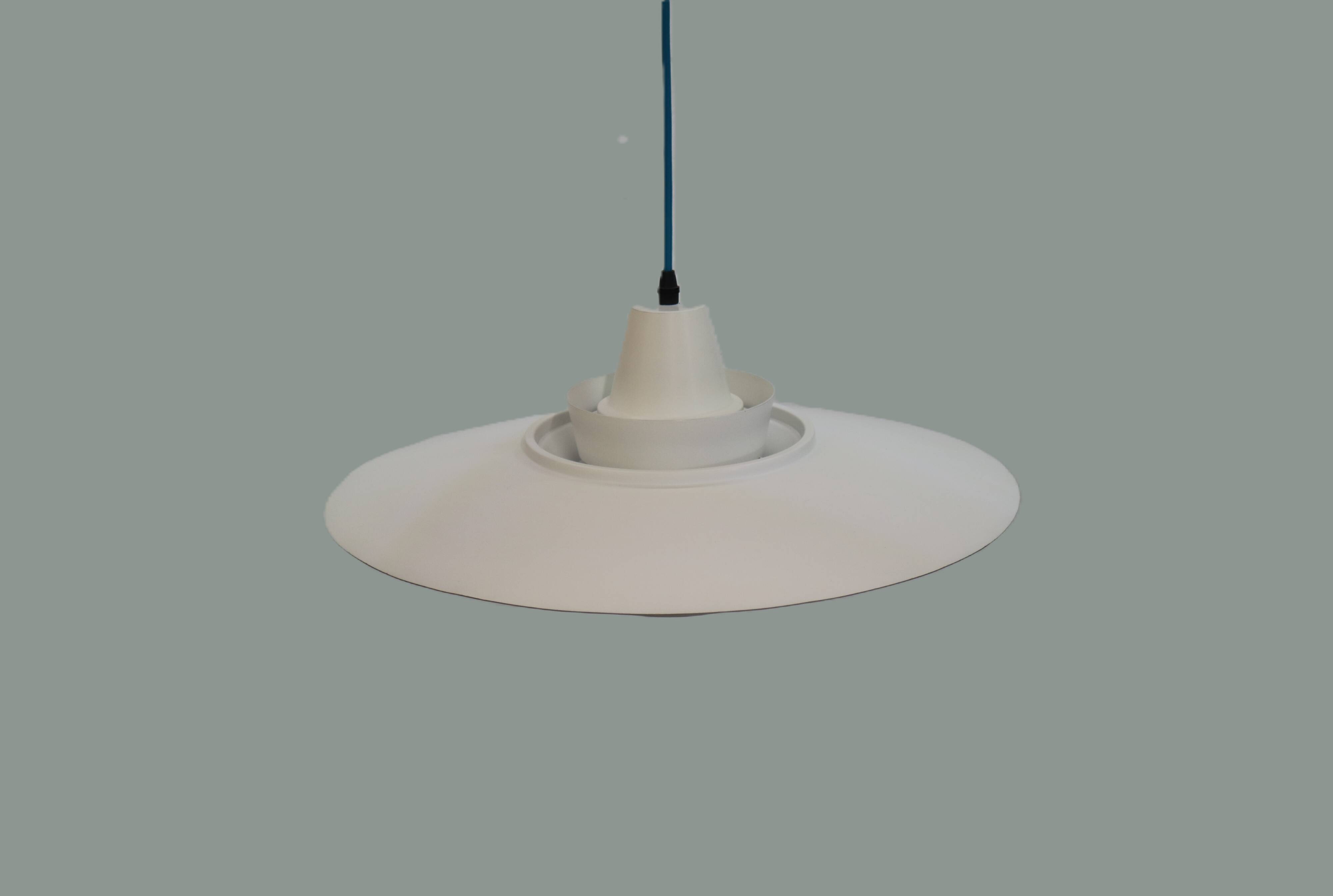 Vintage David Mogensen White Pendant Lamp, Super Light A/S, Danish Mid-Century
