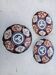 Set of 3 Imari plates - Japanese porcelain - fish decoration