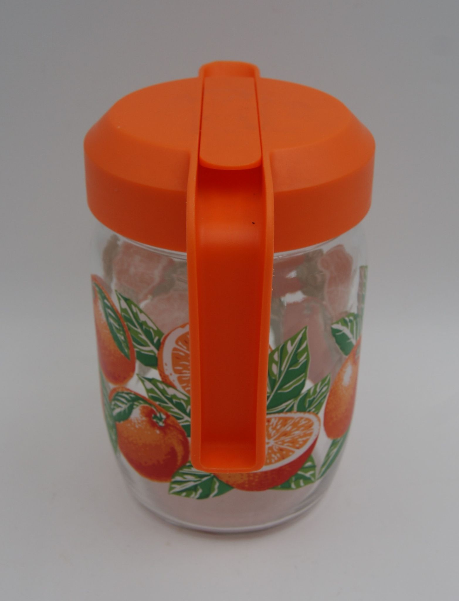 Vintage oranges glass decanter