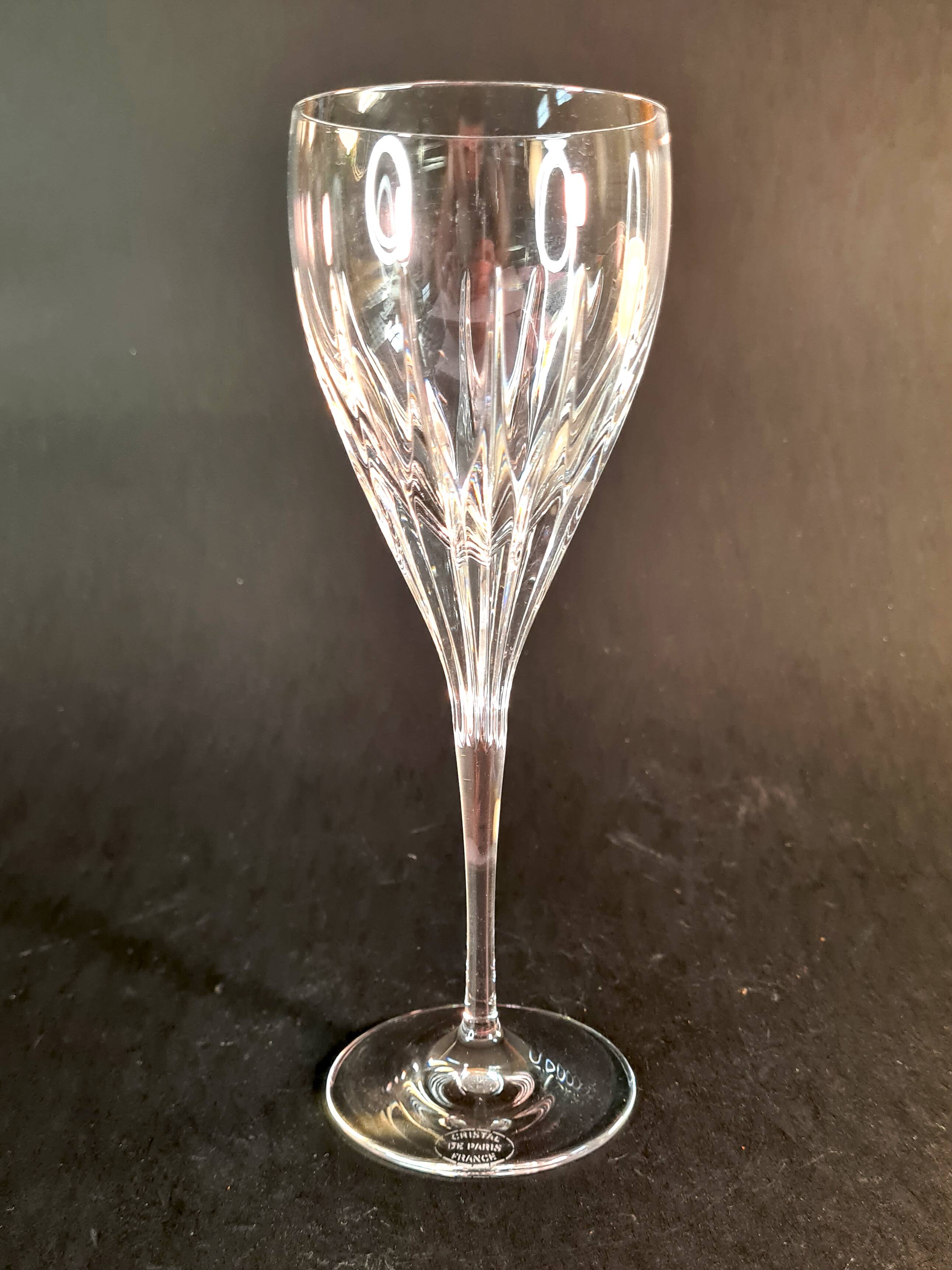 Set of 6 cut crystal glasses – Paris Crystal Works (model similar to Ir)